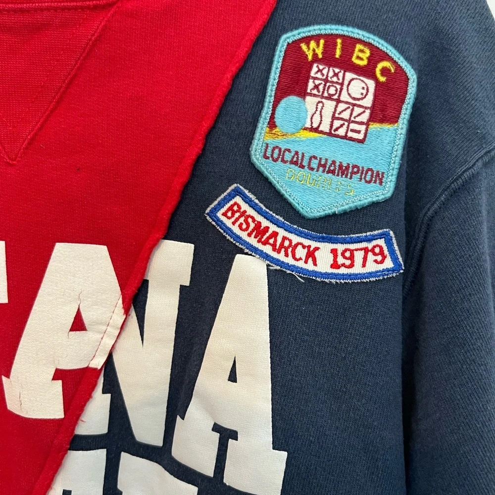 Riley transfer student split vintage Crewneck Patches, U of Utah / Montana state - Picture 6 of 9